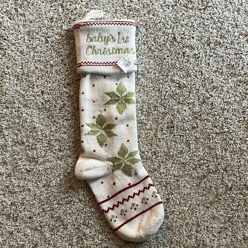 NWT Pottery Barn Kids Baby’s 1st Christmas Stocking